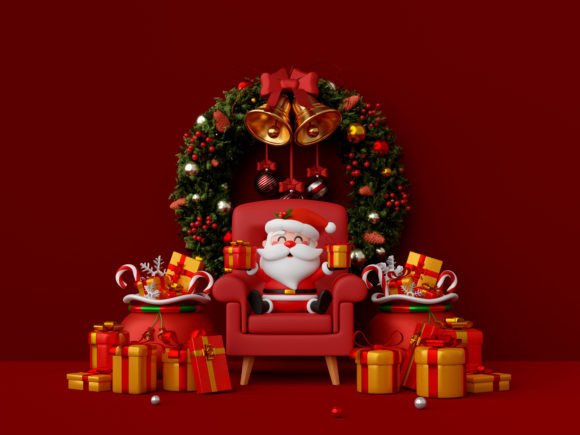 3d Illustration Christmas Banner: Premium Illustrations