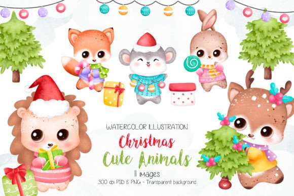 Baby Animals and Christmas Ornaments Illustrations Review