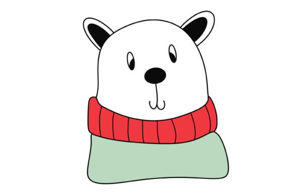 Christmas Animal Sublimation Bear SVG: Fresh Illustrations