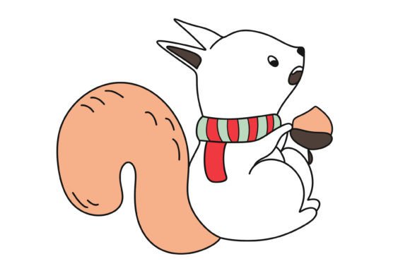 Christmas Animal Sublimation Squirrel: Festive Illustrations