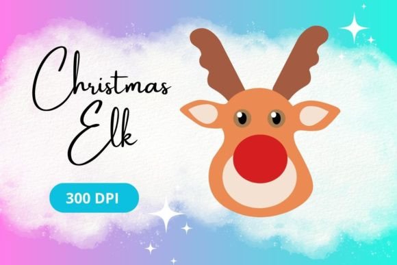 Christmas Elk Illustrations for Festive Branding
