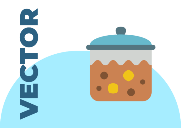 Christmas Food Cooking Pot: Festive Illustrations