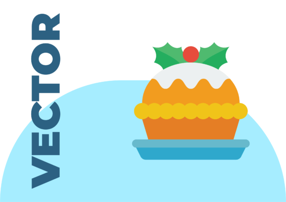 Christmas Food Pie: Festive Illustrations for Blogs