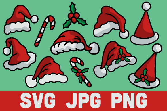 Christmas Santa Hat Vector: Fresh Illustrations
