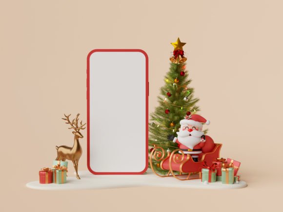 Christmas Shopping Online on Mobile: Illustrations Review