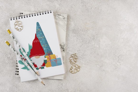 Cute Christmas Gnome with Twigs: Illustrations for Blogs
