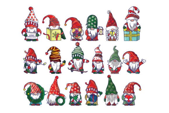 Funny Gnomes Christmas Illustrations Review