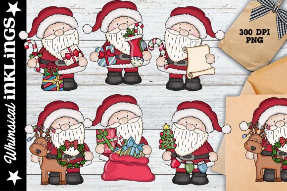 Little Nick Merry Christmas Clipart: Holiday Illustrations