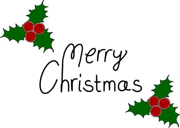 Merry Christmas Mistletoe Banner: Festive Illustrations