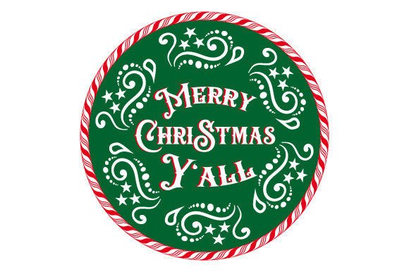 Merry Christmas Y all EPS SVG PNG: Festive Illustrations