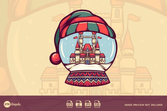 Retro Christmas Ball: Festive Illustrations for Brands