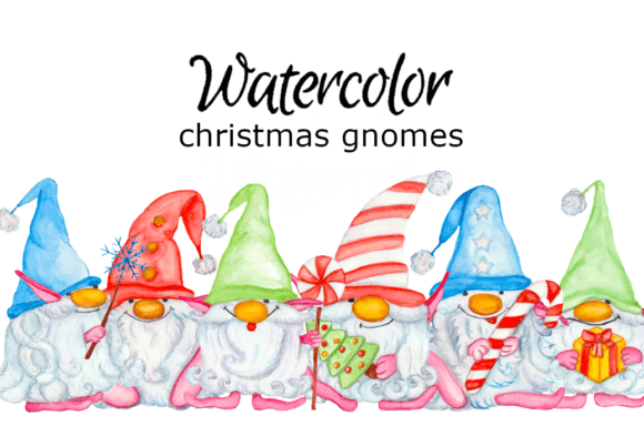 Reviewing Watercolor Clipart Christmas Gnomes Art for Stitching